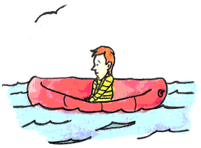 Man in Raft